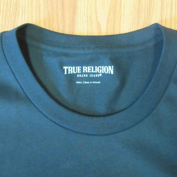 NEW! TRUE RELIGION 100% COTTON T-SHIRT BLACK - Picture 5 of 6